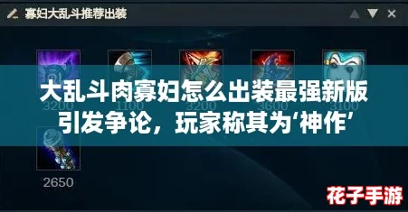 大乱斗肉寡妇怎么出装最强新版引发争论，玩家称其为‘神作’