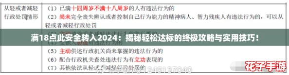 满18点此安全转入2024：揭秘轻松达标的终极攻略与实用技巧！