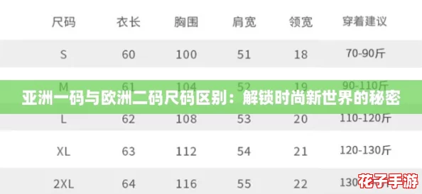 亚洲一码与欧洲二码尺码区别:解锁时尚新世界的秘密 亚洲一码与欧洲二码尺码区别:解锁时尚新世界的秘密