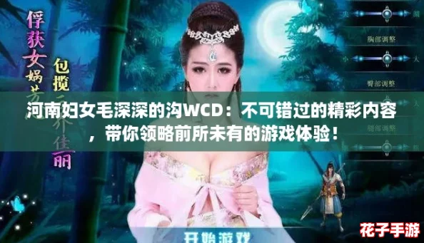 河南妇女毛深深的沟WCD：不可错过的精彩内容，带你领略前所未有的游戏体验！