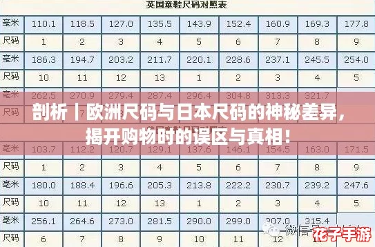 剖析｜欧洲尺码与日本尺码的神秘差异，揭开购物时的误区与真相！