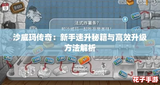 沙威玛传奇：新手速升秘籍与高效升级方法解析