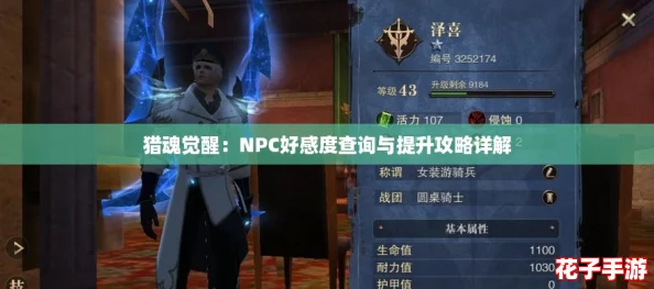 猎魂觉醒:NPC好感度查询与提升攻略详解 猎魂觉醒:NPC好感度查询与提升攻略详解