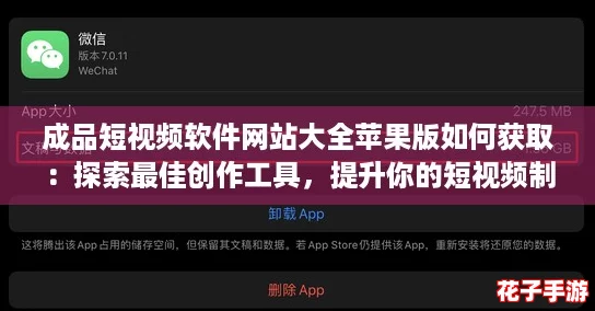 成品短视频软件网站大全苹果版如何获取：探索最佳创作工具，提升你的短视频制作体验！