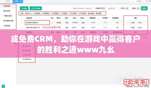成免费CRM，助你在游戏中赢得客户的胜利之道www九幺
