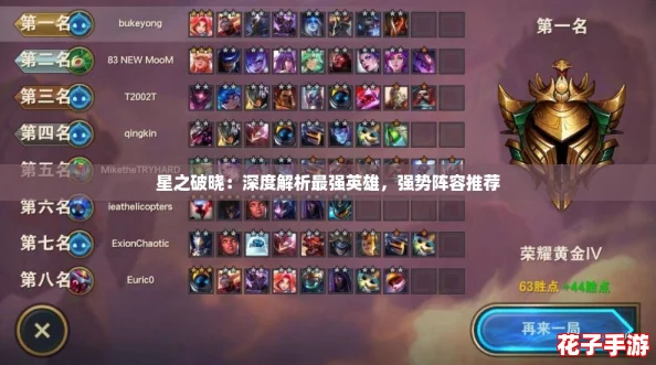 星之破晓：深度解析最强英雄，强势阵容推荐