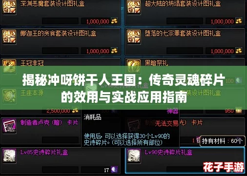 揭秘冲呀饼干人王国：传奇灵魂碎片的效用与实战应用指南