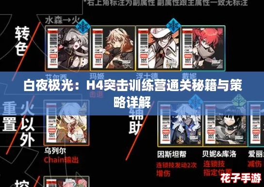 白夜极光:H4突击训练营通关秘籍与策略详解 白夜极光:H4突击训练营通关秘籍与策略详解