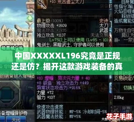 中国XXXXXL196究竟是正规还是仿？揭开这款游戏装备的真实面纱！