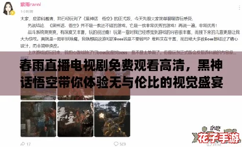 春雨直播电视剧免费观看高清，黑神话悟空带你体验无与伦比的视觉盛宴！