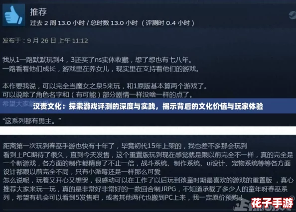 汉责文化：探索游戏评测的深度与实践，揭示背后的文化价值与玩家体验