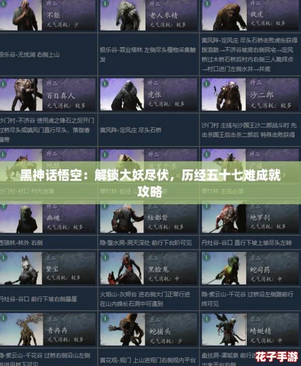黑神话悟空：解锁大妖尽伏，历经五十七难成就攻略