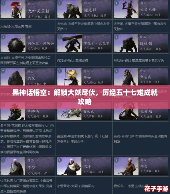 黑神话悟空：解锁大妖尽伏，历经五十七难成就攻略