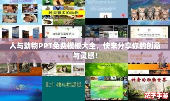 人与动物PPT免费模板大全，快来分享你的创意与灵感！