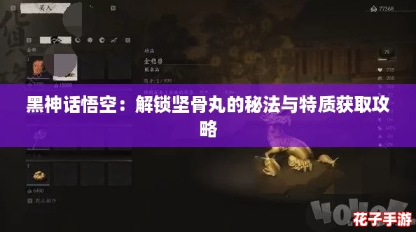 黑神话悟空：解锁坚骨丸的秘法与特质获取攻略
