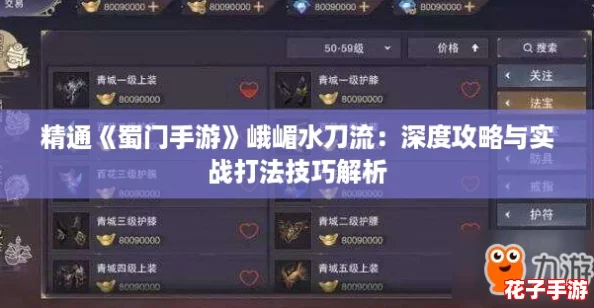 精通《蜀门手游》峨嵋水刀流：深度攻略与实战打法技巧解析