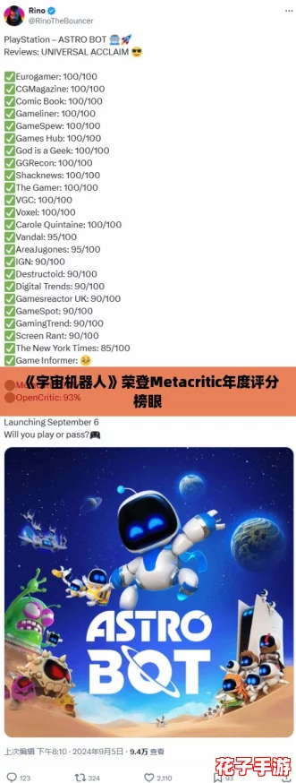 《宇宙机器人》荣登Metacritic年度评分榜眼