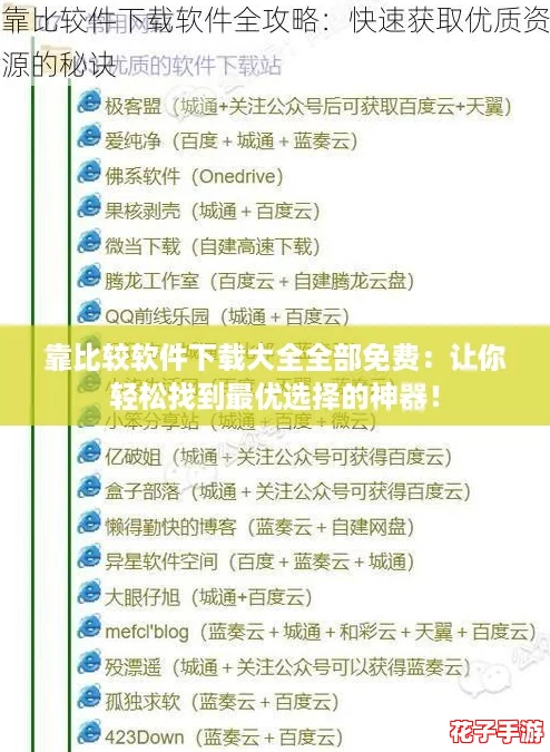 靠比较软件下载大全全部免费：让你轻松找到最优选择的神器！