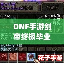 DNF手游剑帝终极毕业配装全攻略