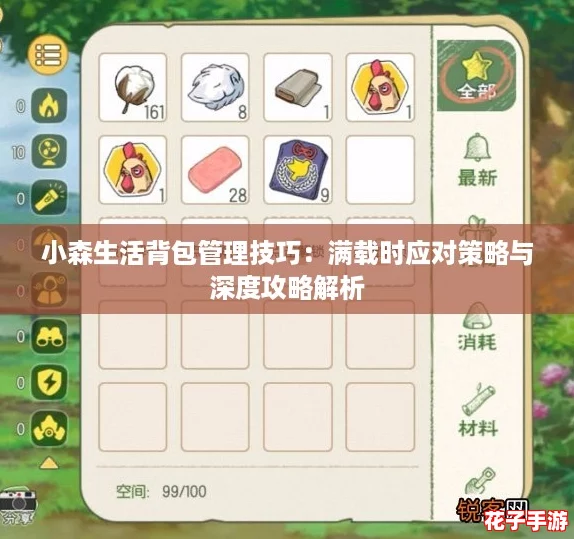 小森生活背包管理技巧：满载时应对策略与深度攻略解析