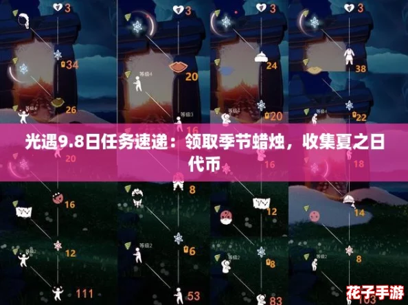 光遇9.8日任务速递：领取季节蜡烛，收集夏之日代币