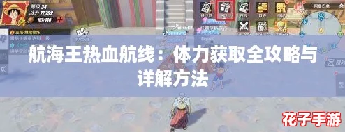 航海王热血航线：体力获取全攻略与详解方法