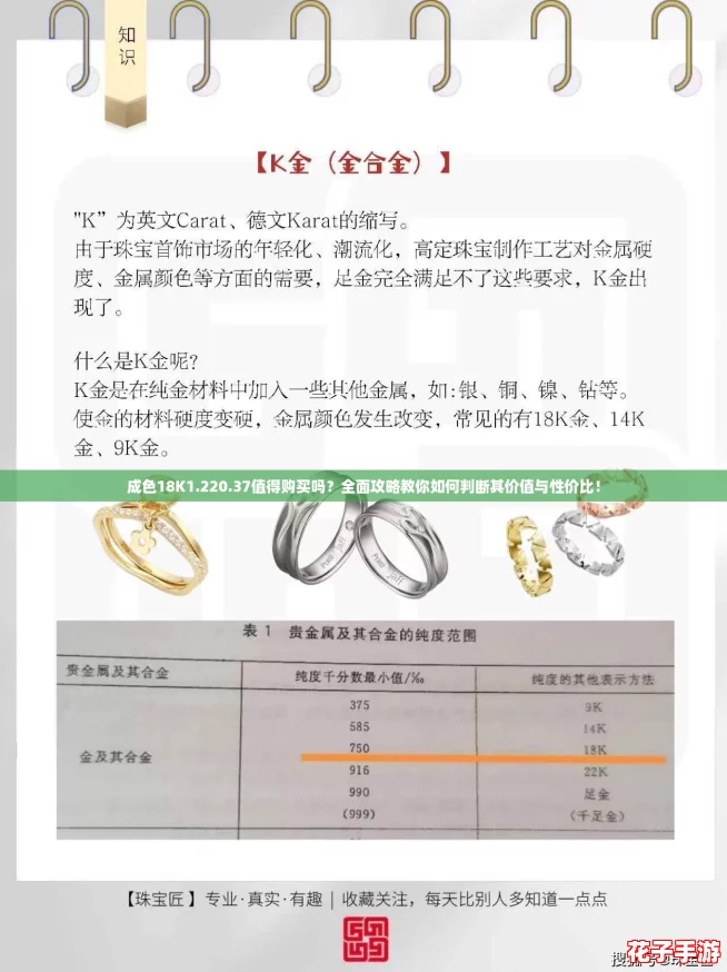 成色18K1.220.37值得购买吗?全面攻略教你如何判断其价值与性价比! 成色18K1.220.37值得购买吗?全面攻略教你如何判断其价值与性价比!