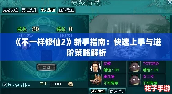 《不一样修仙2》新手指南：快速上手与进阶策略解析
