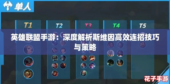 英雄联盟手游:深度解析斯维因高效连招技巧与策略 英雄联盟手游:深度解析斯维因高效连招技巧与策略