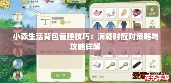 小森生活背包管理技巧：满载时应对策略与攻略详解