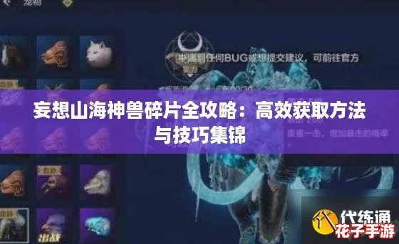 妄想山海神兽碎片全攻略：高效获取方法与技巧集锦