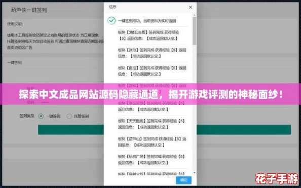 探索中文成品网站源码隐藏通道，揭开游戏评测的神秘面纱！